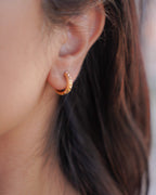 FLORA- Vintage Textured Mini Hoop Earrings