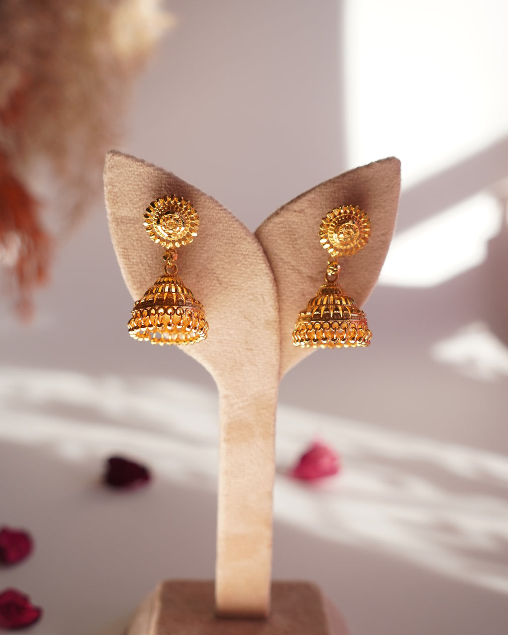 ORO- Luxurious Gold Jhumka Earrings