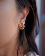FLORA-Minimal Gold Hoop Earrings for Women | Everyday Lightweight Hoops