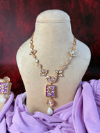 ROOP- Pink Pearl Pendant Necklace Set