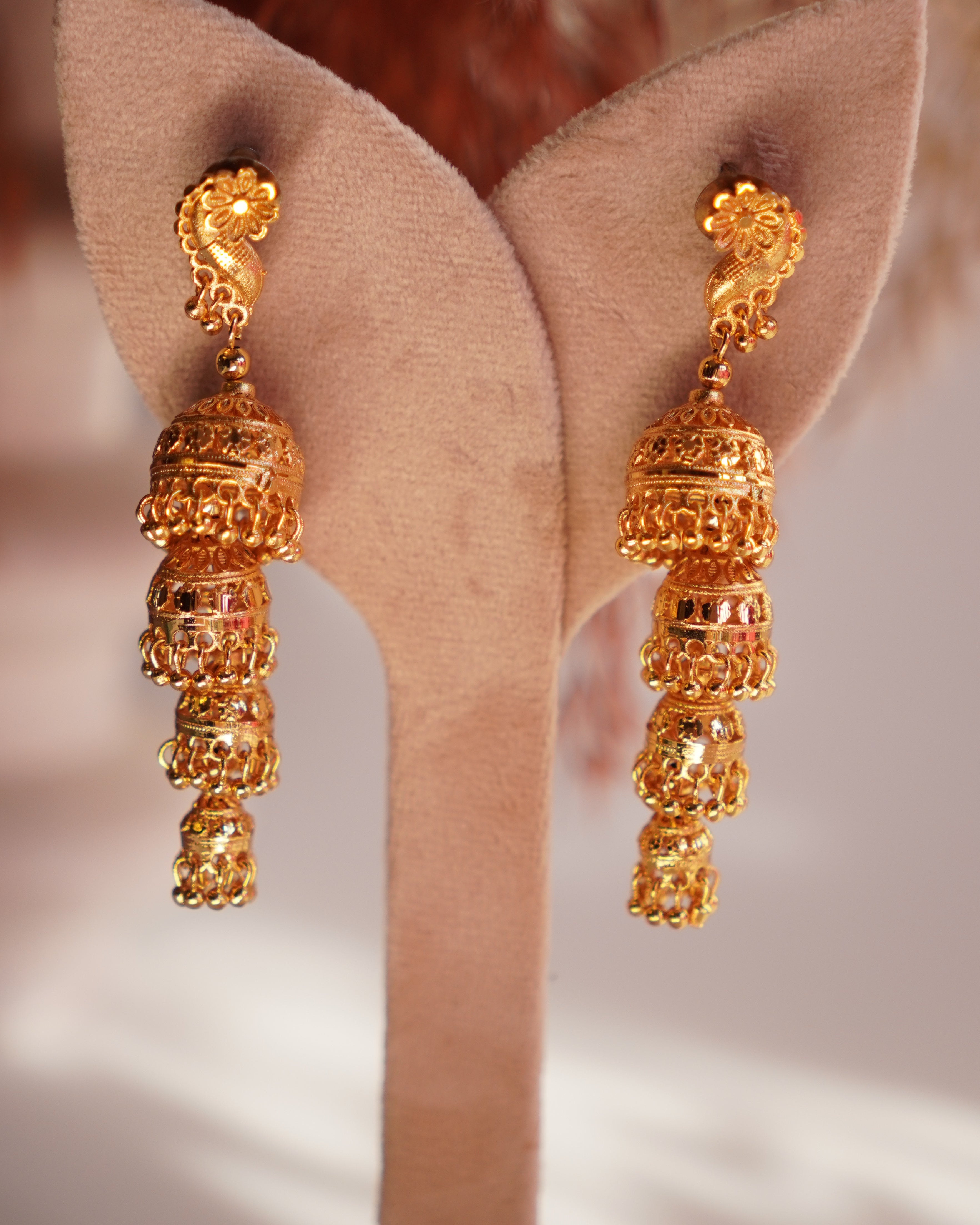 ORO-Gilded Perfection Stunning Gold Jhumka