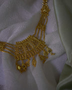 ORO-Opulent Floral Gold Necklace Set