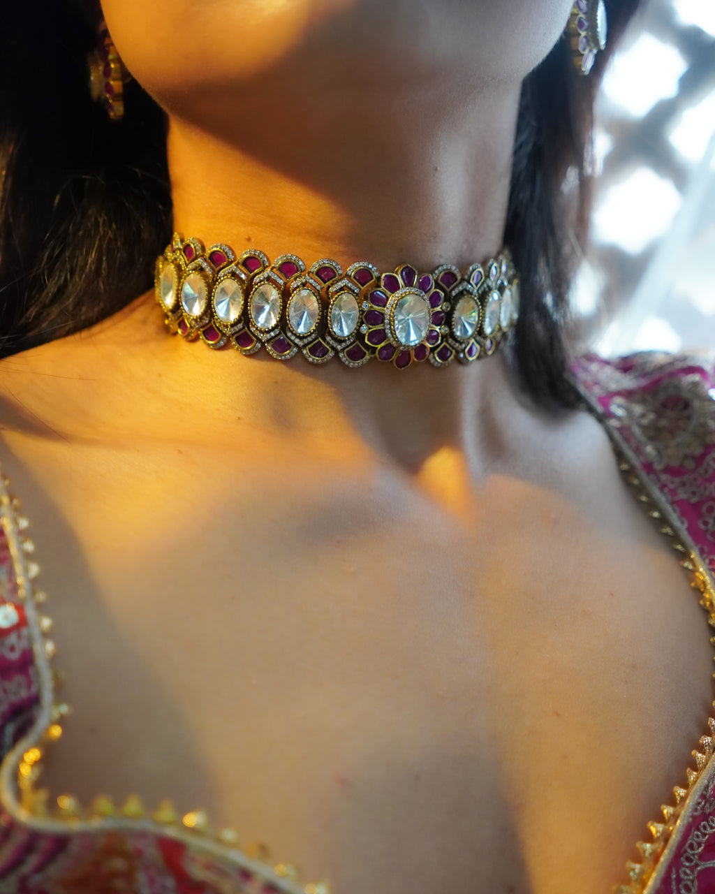 ZIKHIN- Maharani Splendor Elegant Choker Set