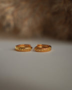 FLORA- Vintage Textured Mini Hoop Earrings