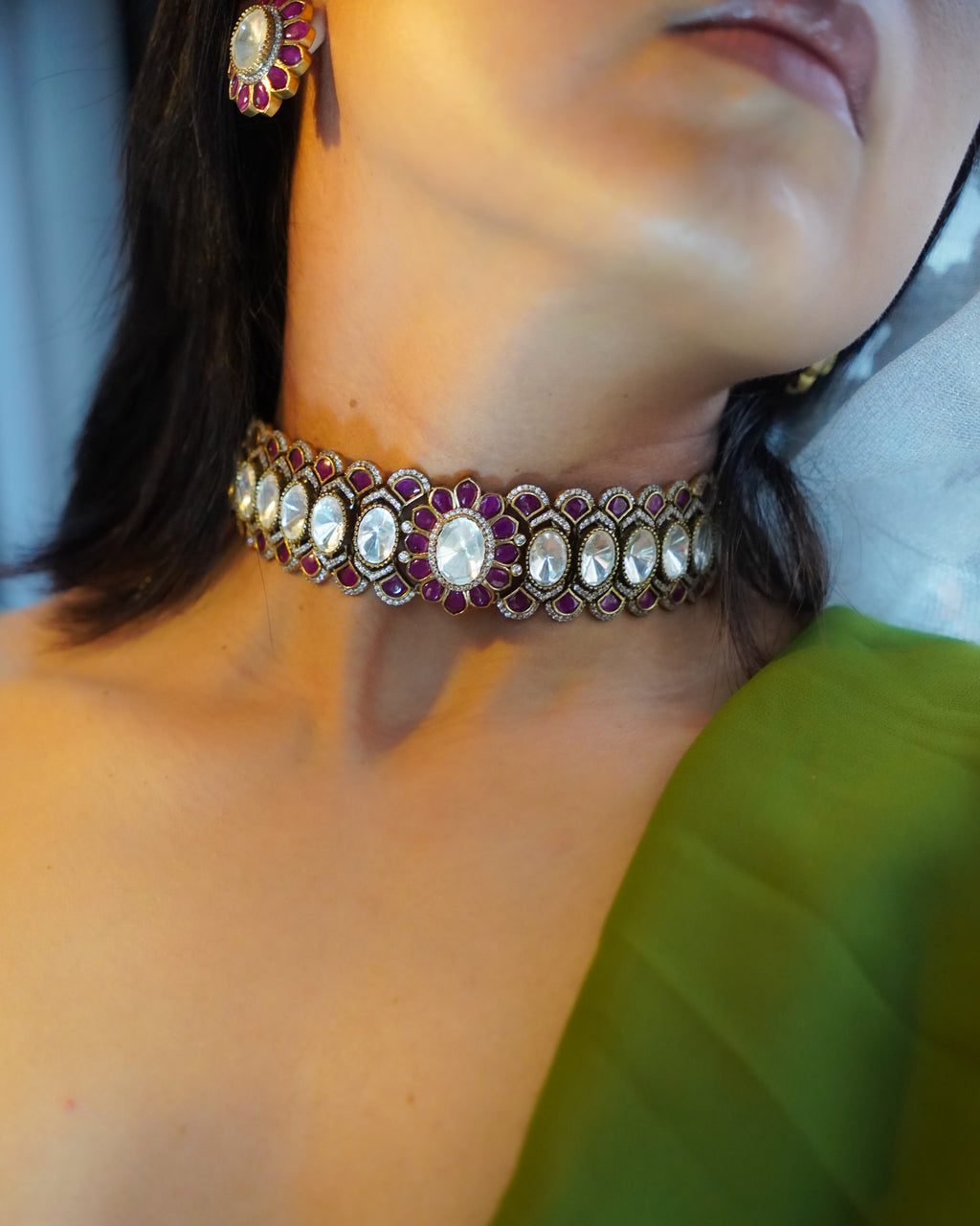 ZIKHIN- Maharani Splendor Elegant Choker Set