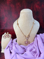 ROOP- Flower Pendant Polki Necklace
