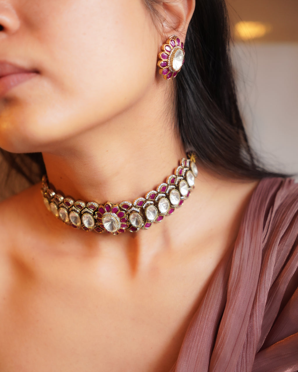 ZIKHIN- Maharani Splendor Elegant Choker Set
