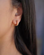 FLORA- Vintage Textured Mini Hoop Earrings