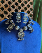 Anassa-Pink Colour Folk Art Necklace Set