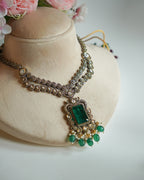 ZIKHIN-Royal Victorian Kundan Stonework Necklace Set