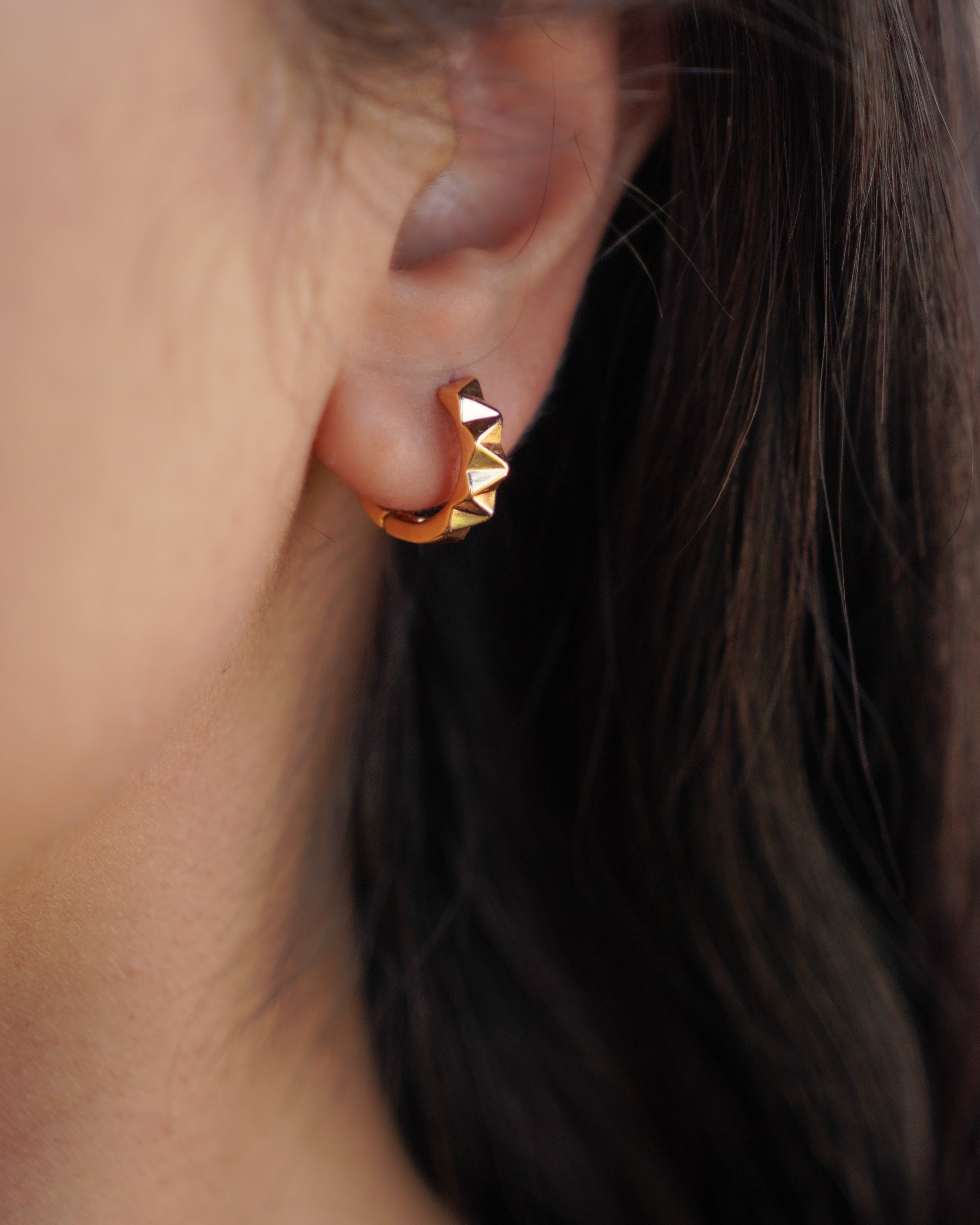 FLORA- Geometric Mini Hoop Earrings