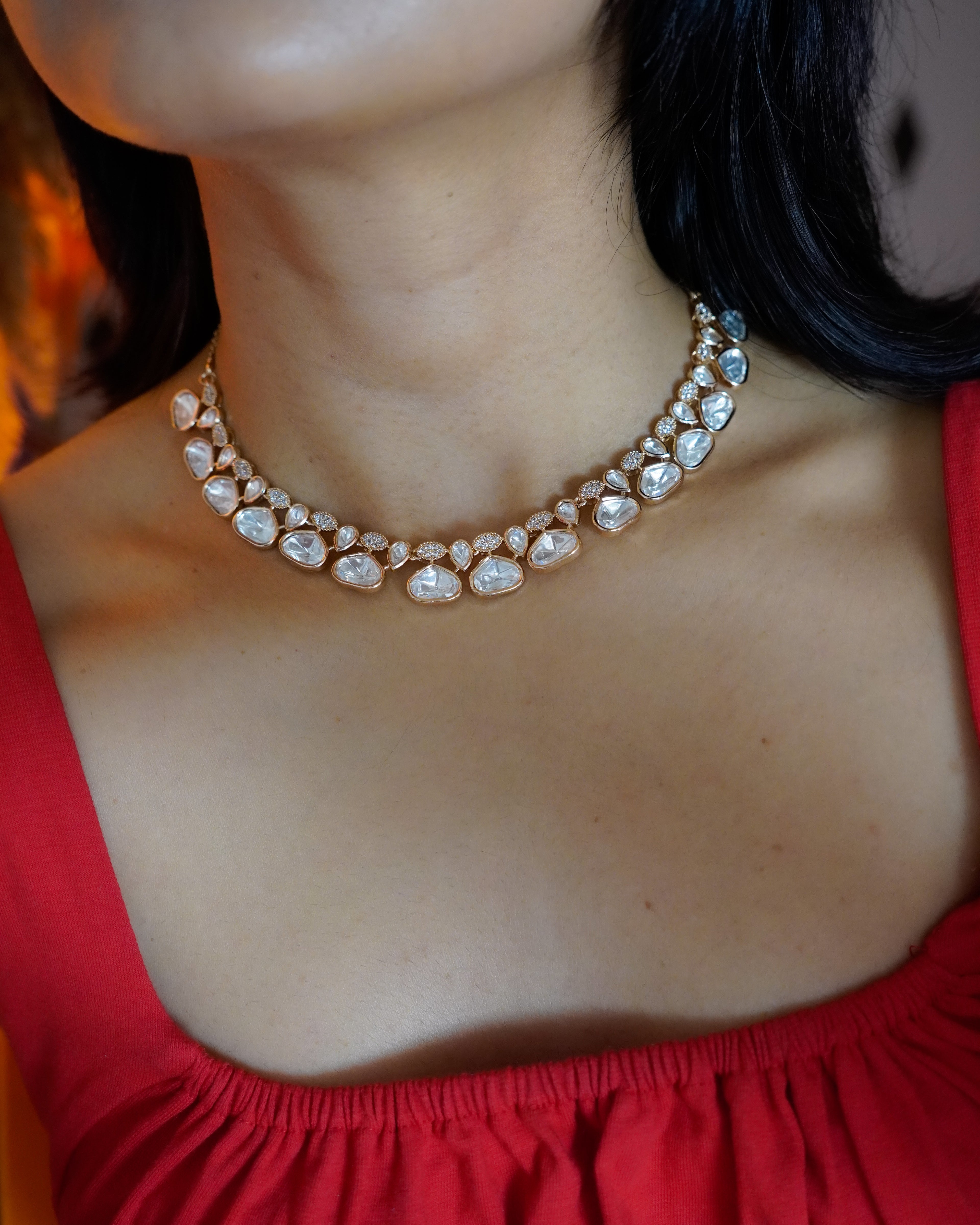 ROOP- Radiant Crystal Elegance Necklace Set