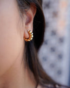 FLORA-Minimal Gold Hoop Earrings for Women | Everyday Lightweight Hoops