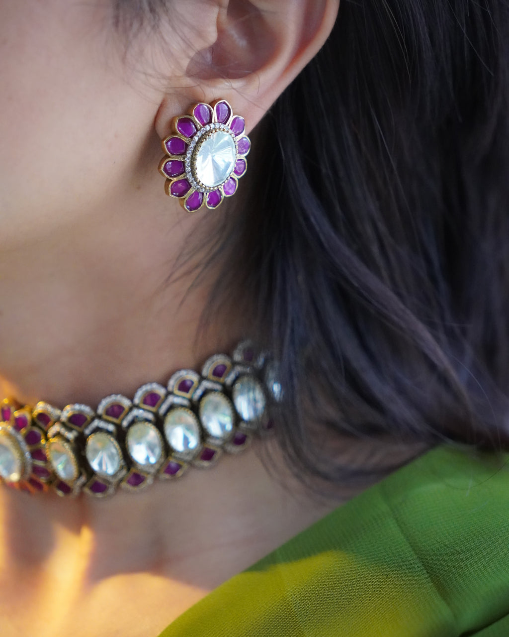 ZIKHIN- Maharani Splendor Elegant Choker Set