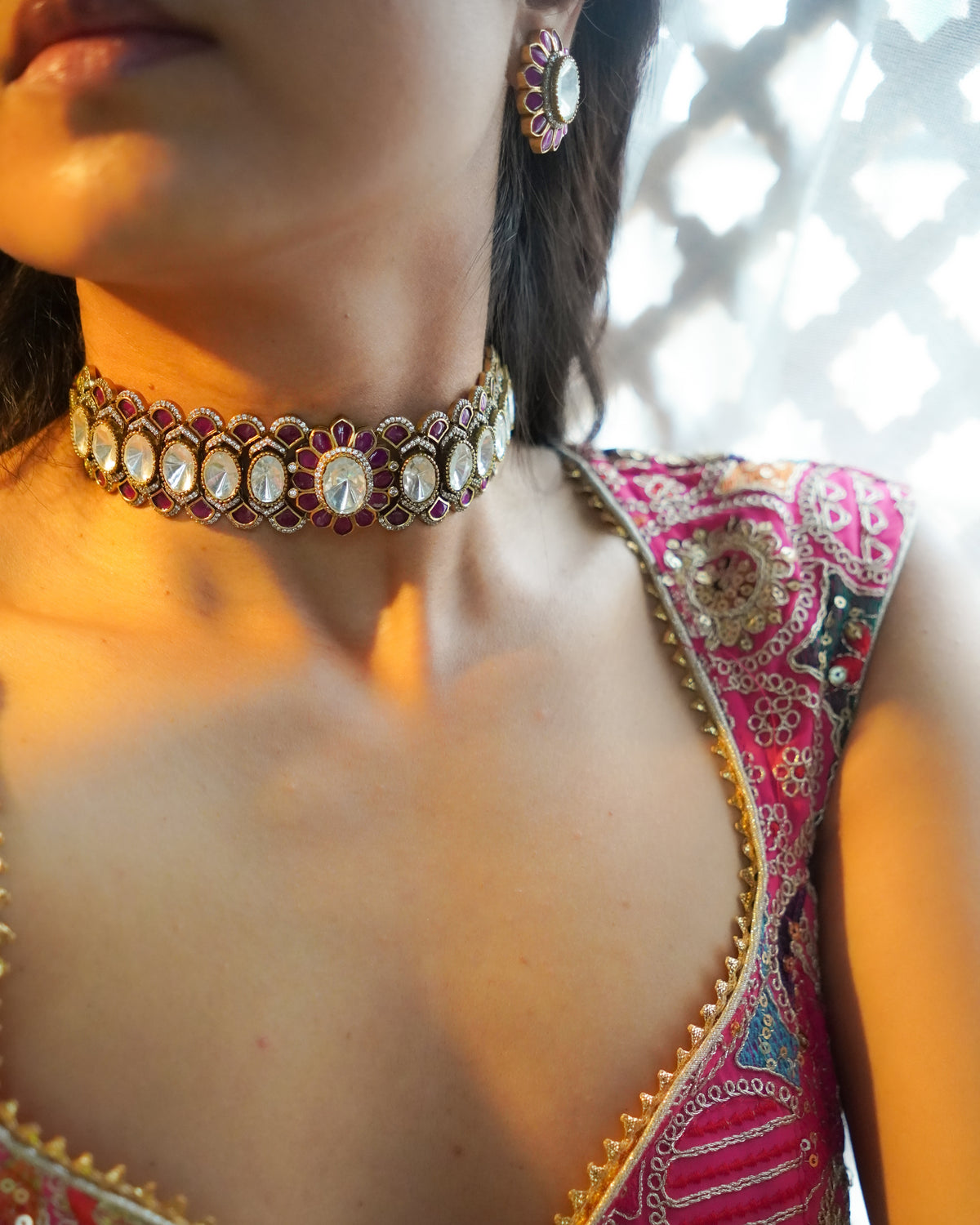 ZIKHIN- Maharani Splendor Elegant Choker Set