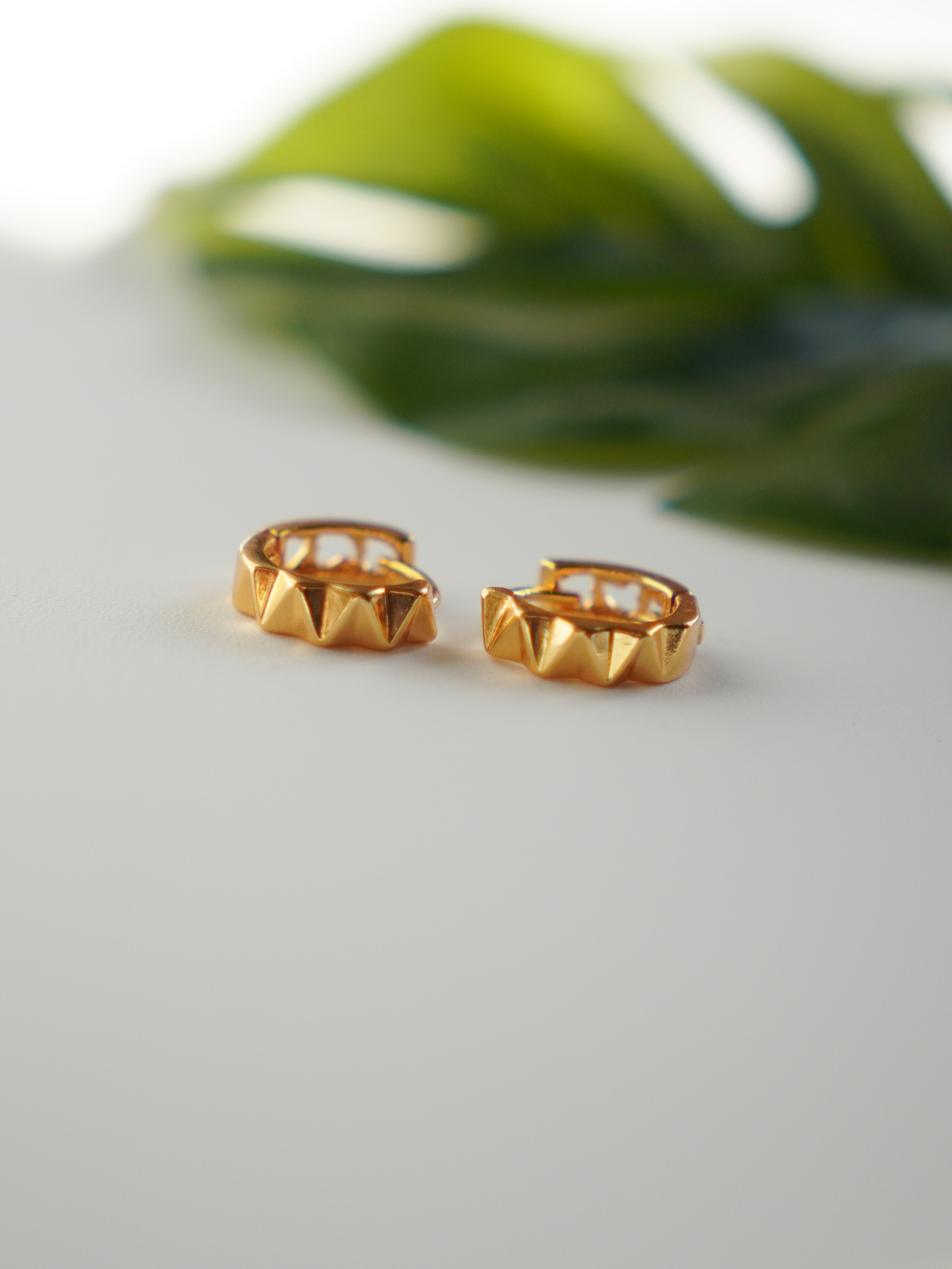 FLORA- Geometric Mini Hoop Earrings