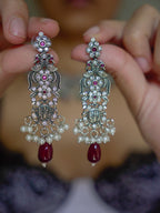 Anassa- Multi stone Peacock floral Necklace Set