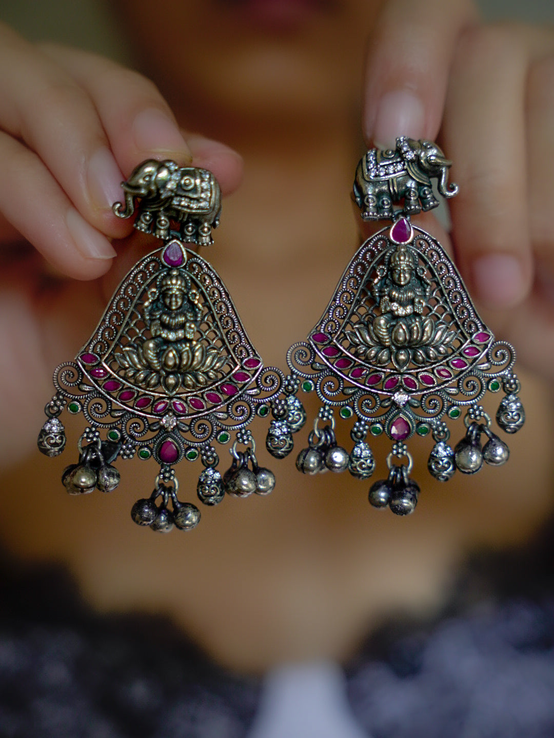 Anassa- Rani colour Lotus Devi Long Necklace Set