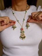 ZIKHIN- Timeless elegance Kundan Stone Necklace Set