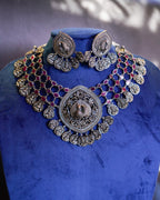 Anassa- Peacock Devi Coin Necklace Set
