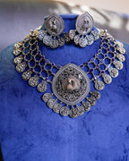 Anassa- Peacock Devi Coin Necklace Set