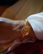 ORO- Stylish Leaf Diamond Bangle