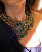 Anassa- Peacock Devi Coin Necklace Set