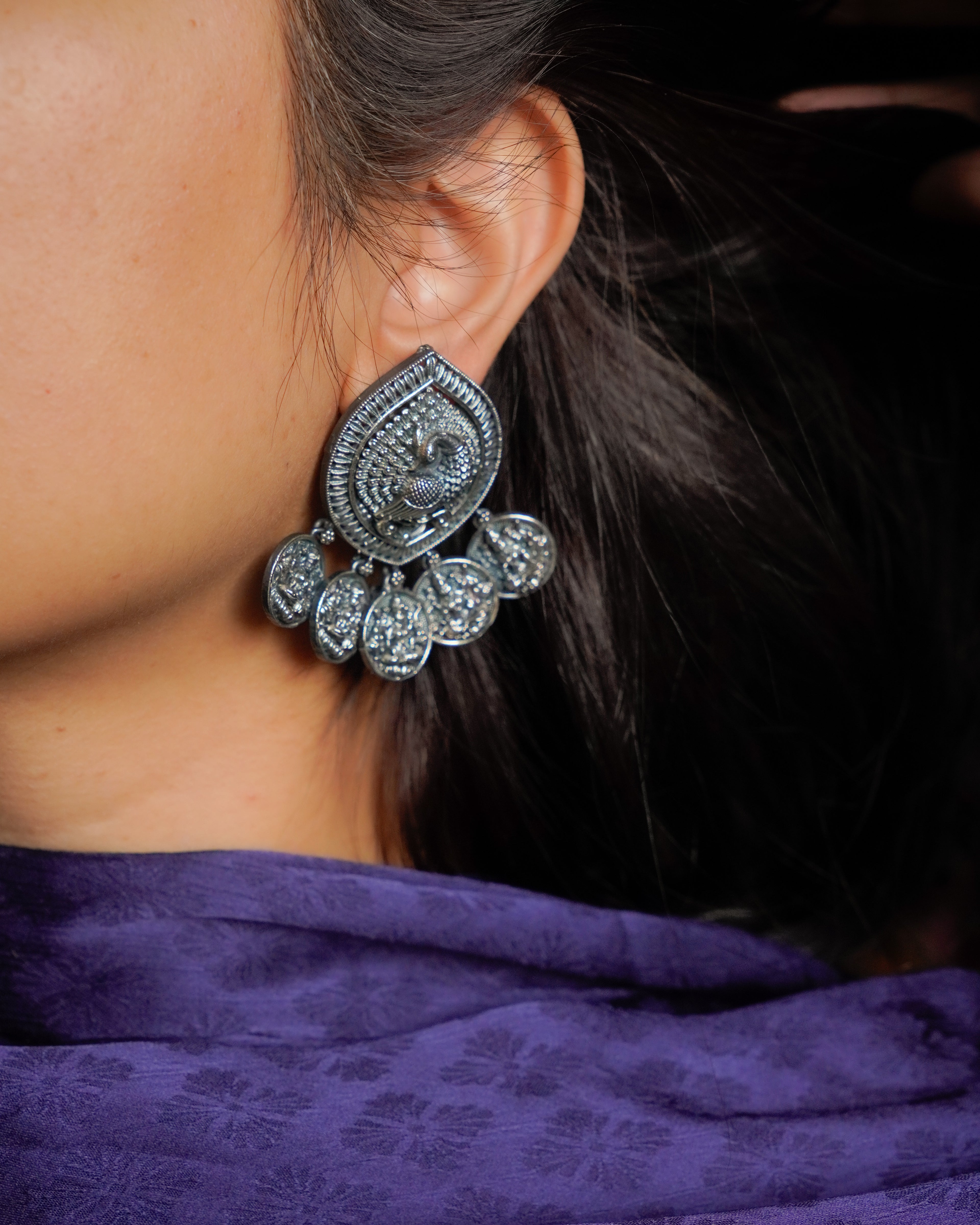 Anassa- Peacock Devi Coin Necklace Set