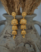 ORO-Goddess Jhumka Earrings