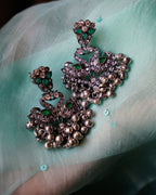 Anassa-Floral Peacock Folk Necklace Set