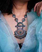 Anassa-Peacock Motif Long Necklace Set