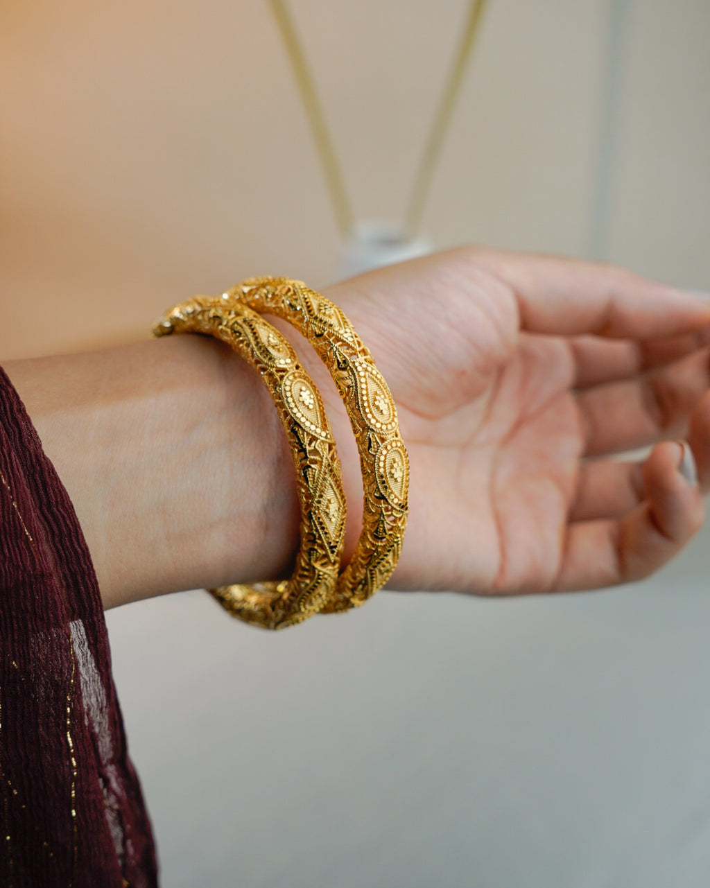 ORO- Gold Paisley Bangles