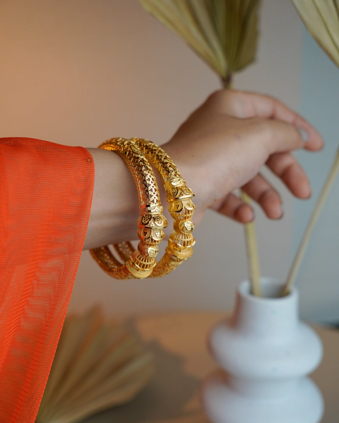 0RO-Rajwar Gold Plated Bangles