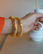 0RO-Rajwar Gold Plated Bangles
