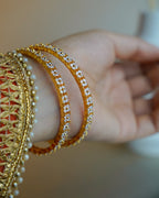 ORO- Beautiful AD Gold Plated Bangles
