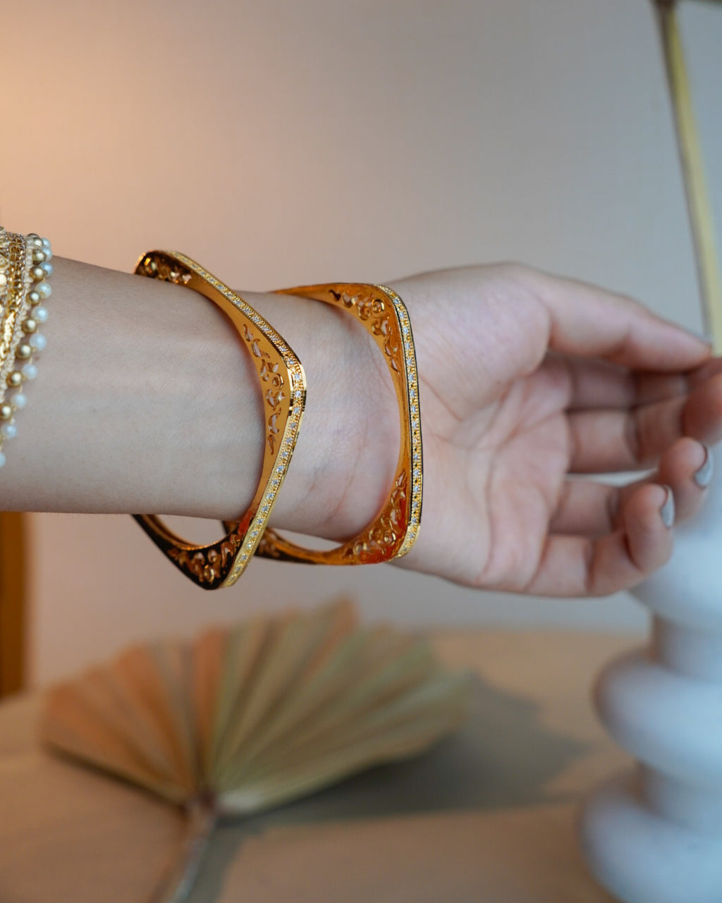 ORO-Squared Gold Plated Bangle