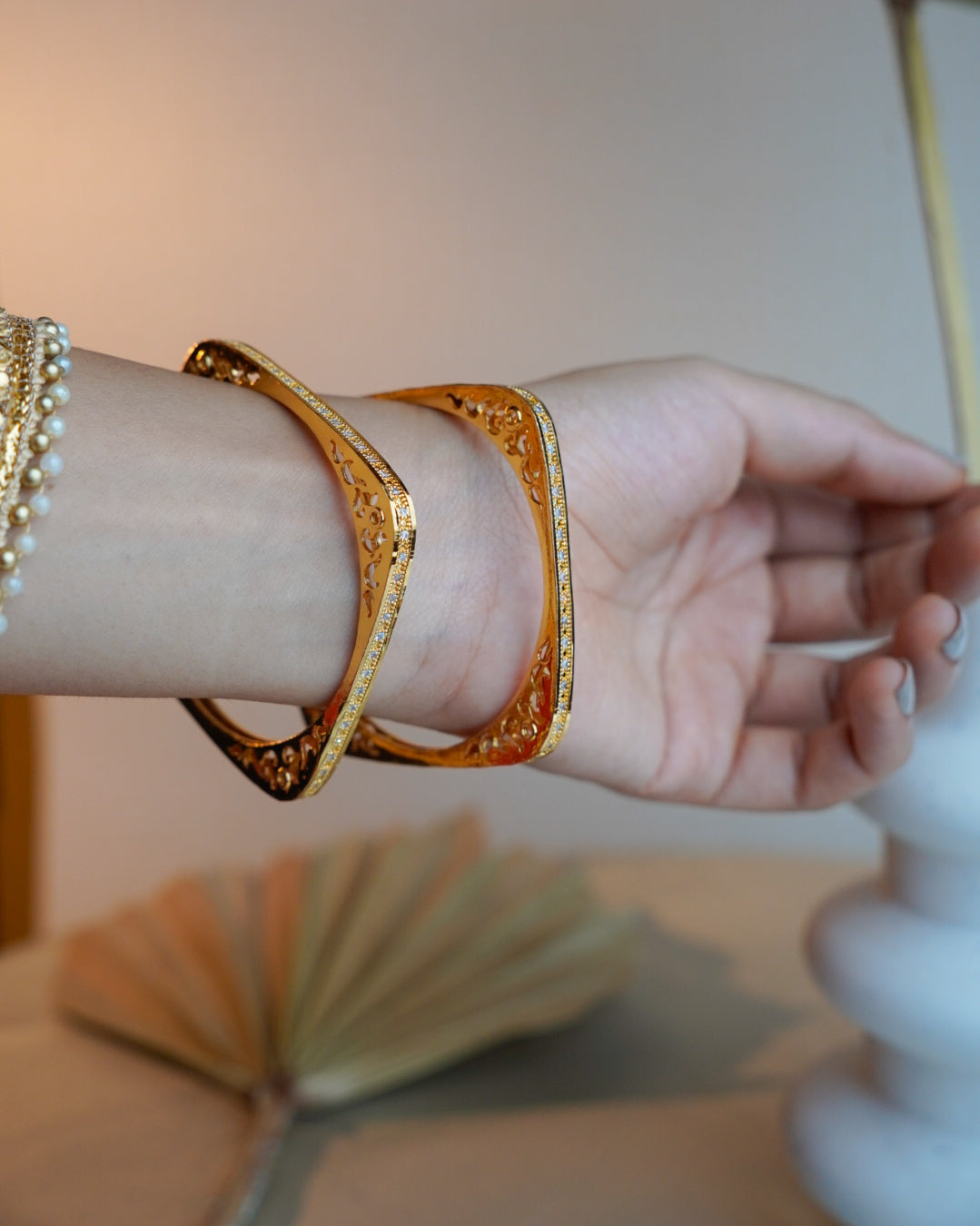ORO-Squared Gold Plated Bangle