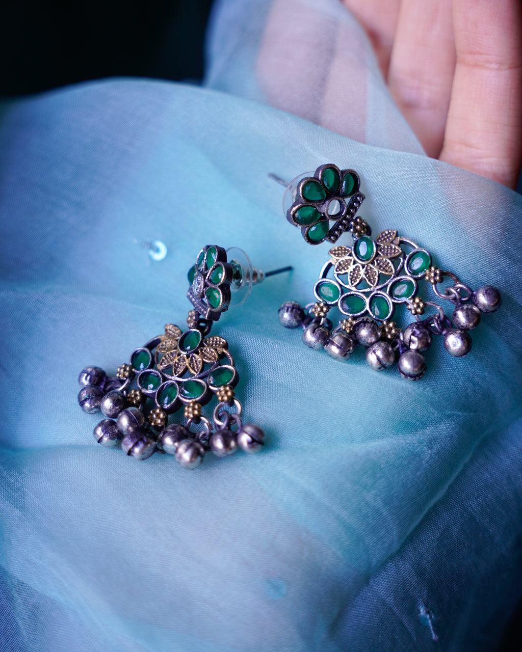 Anassa-Peacock Motif Long Necklace Set