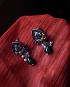 Anassa-Dual Tone Moti Floral Necklace Set