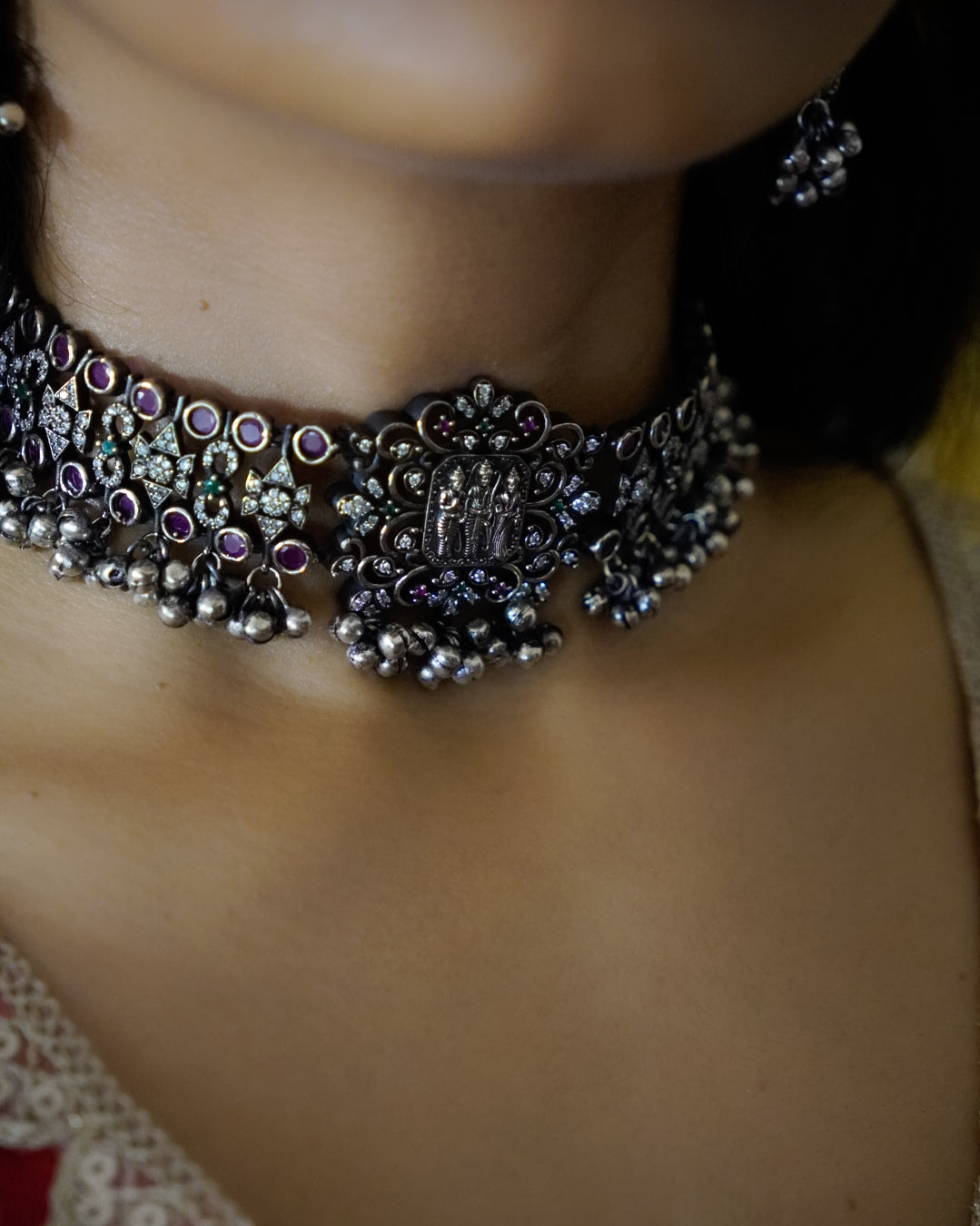 Anassa- Floral Devi Choker Necklace Set