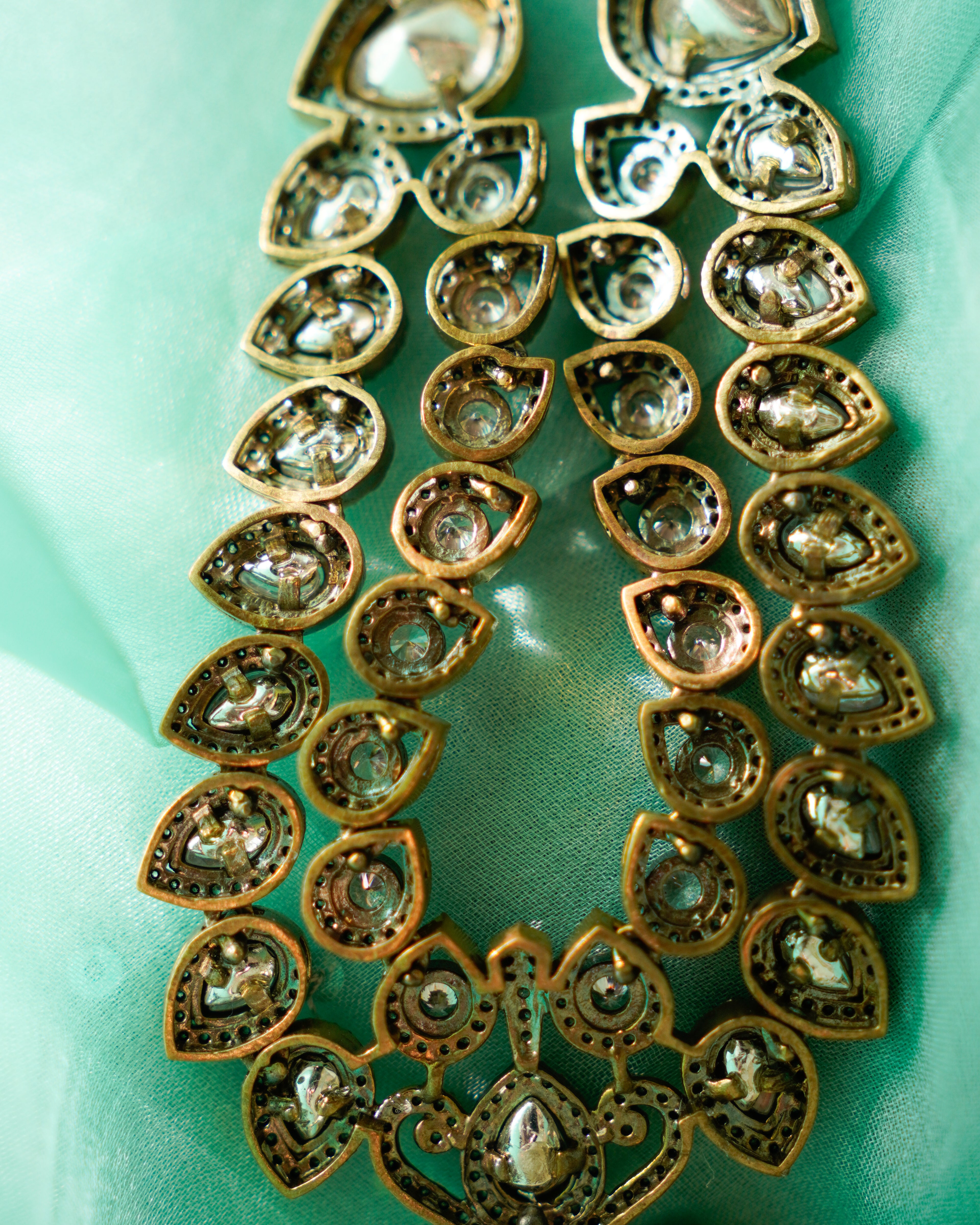ROOP-Royal Victorian Kundan Stonework Necklace Set