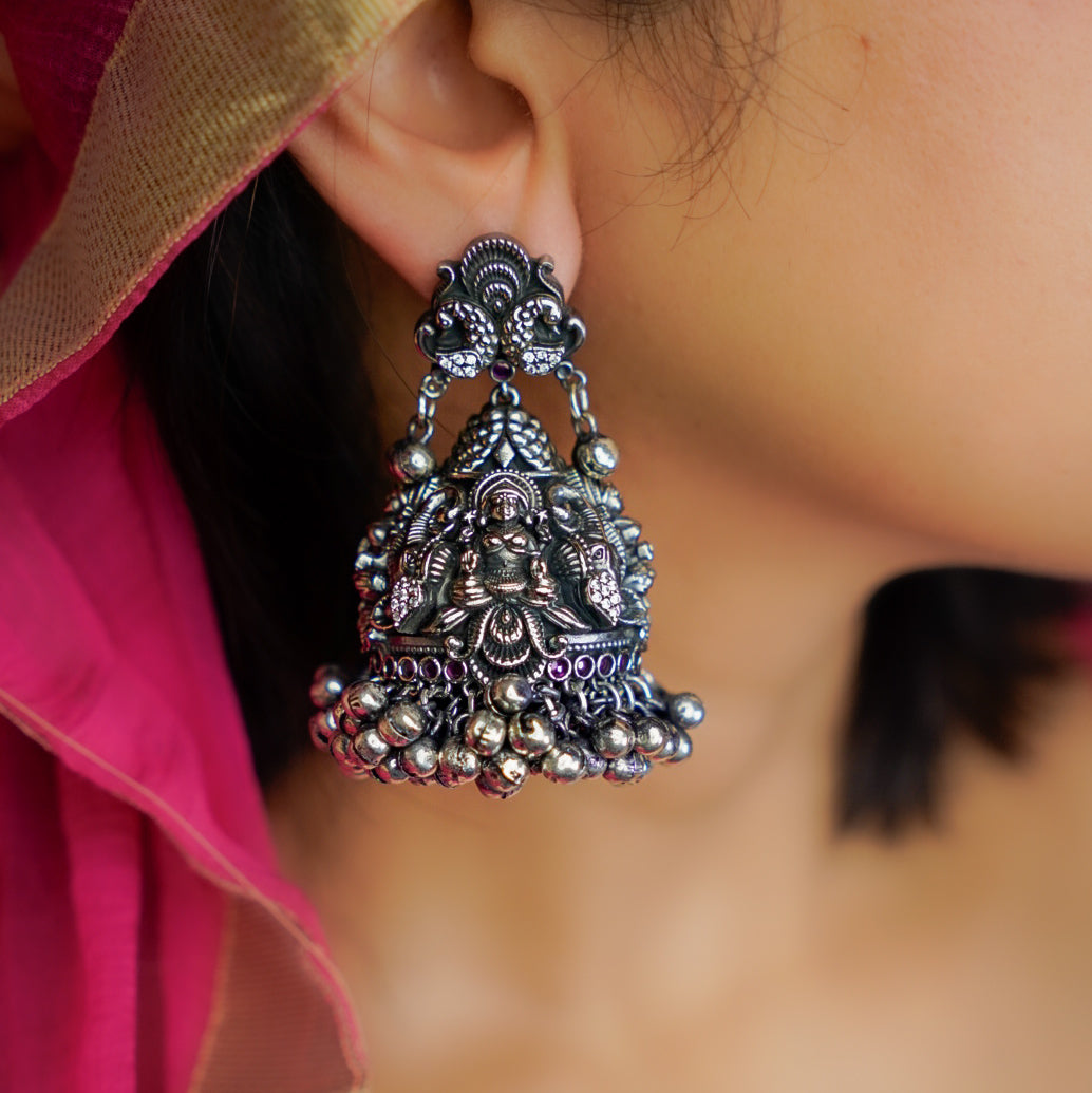 Anassa-Stunning Goddess Jhumka Earrings