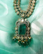 ROOP-Royal Victorian Kundan Stonework Necklace Set