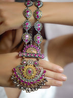 Anassa-Peacock Motif Long Necklace Set