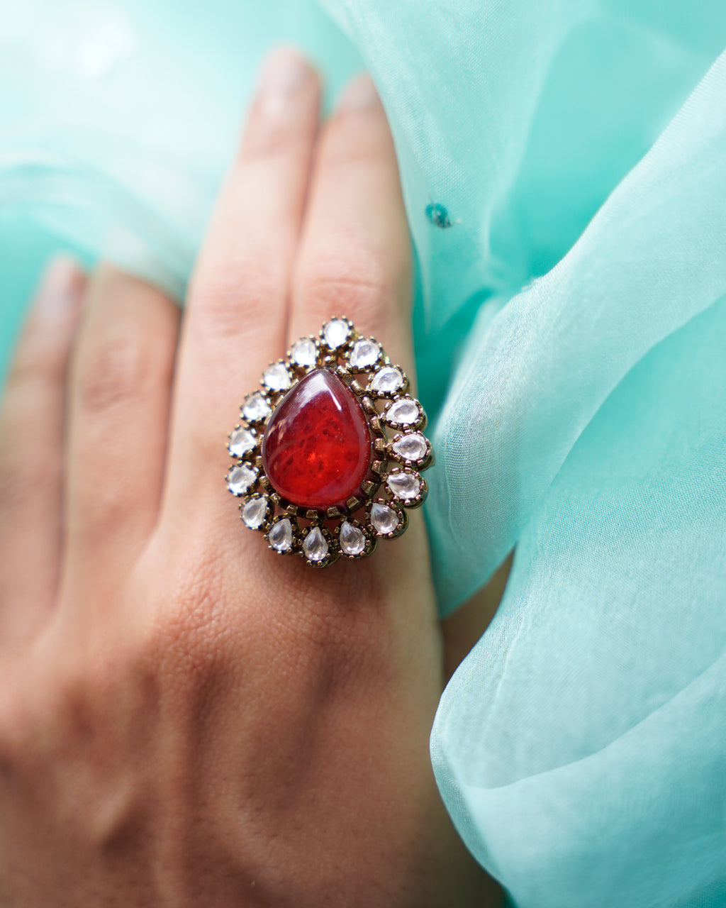 ZIKHIN- Majestic Charm Ornate Adjustable Rings