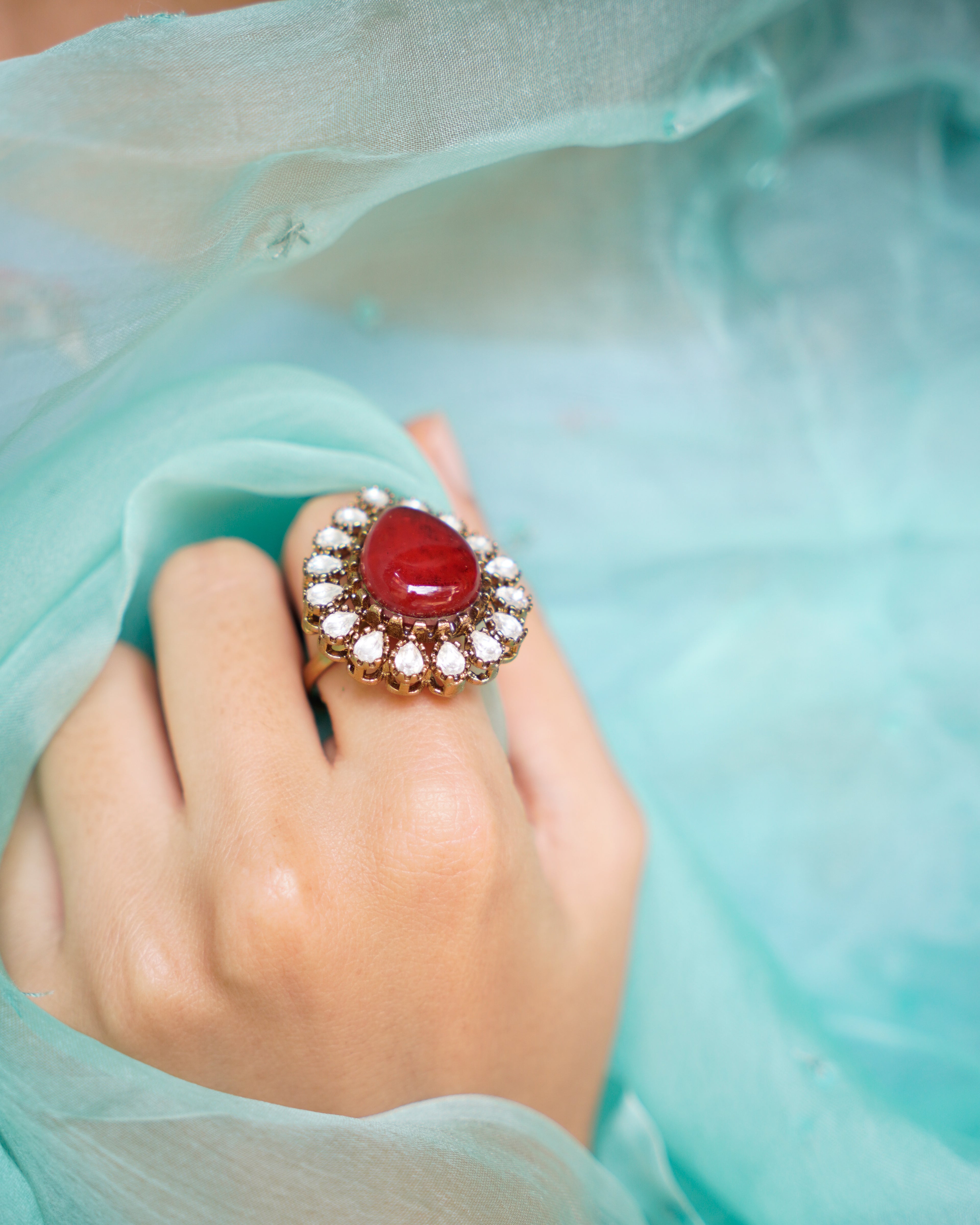 ZIKHIN- Majestic Charm Ornate Adjustable Rings
