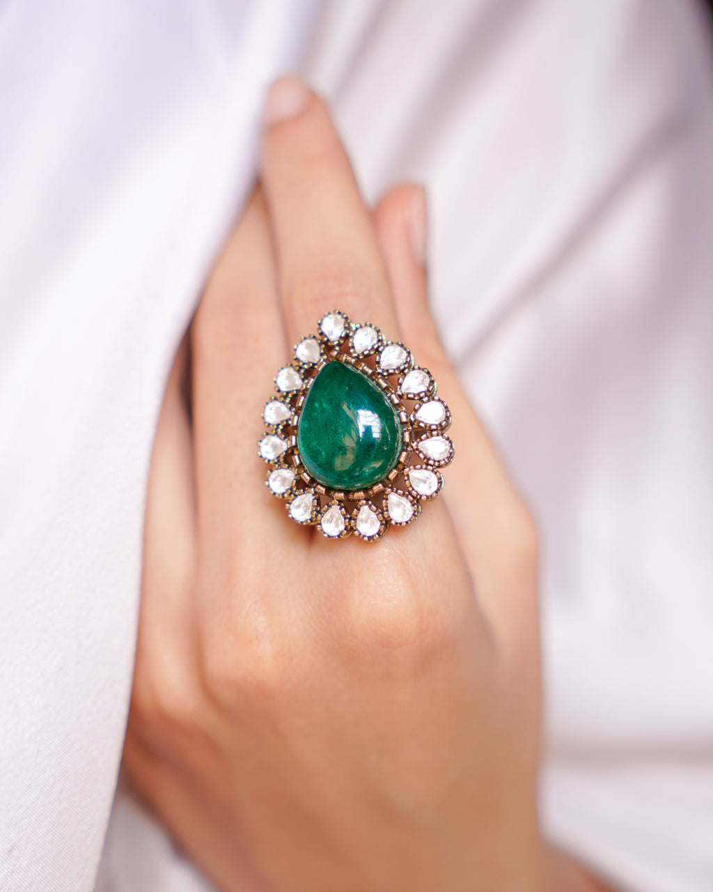 ZIKHIN- Majestic Charm Ornate Adjustable Rings