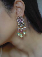ZIKHIN - Regal Charm Kundan Choker Set with Enchanting Amethyst