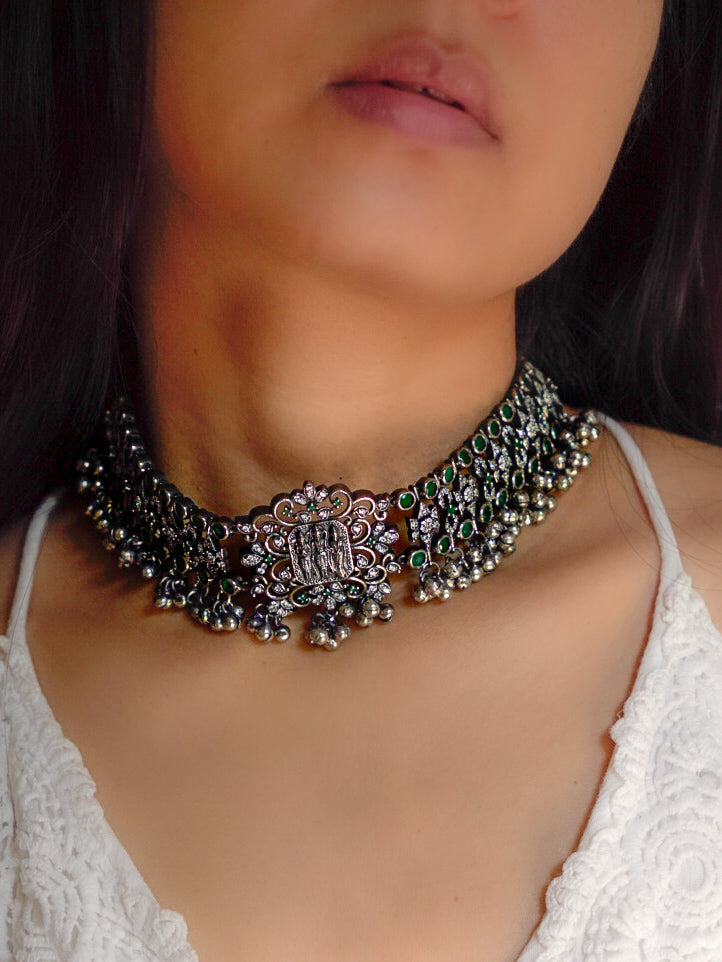Anassa- Floral Devi Choker Necklace Set