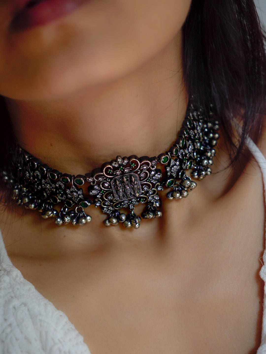 Anassa- Floral Devi Choker Necklace Set